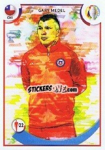 Sticker Gary Medel (Chile) - CONMEBOL Copa América 2021
 n. M2 - Panini