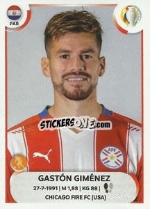 Sticker Gastón Giménez - CONMEBOL Copa América 2021
 n. PAR14 - Panini