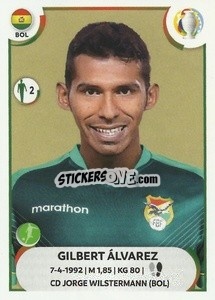 Sticker Gilbert Álvarez - CONMEBOL Copa América 2021
 n. BOL23 - Panini