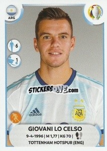 Sticker Giovani Lo Celso - CONMEBOL Copa América 2021
 n. ARG13 - Panini