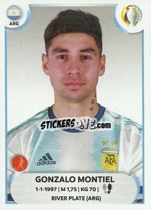 Sticker Gonzalo Montiel - CONMEBOL Copa América 2021
 n. ARG8 - Panini
