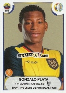 Sticker Gonzalo Plata - CONMEBOL Copa América 2021
 n. ECU20 - Panini