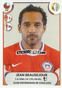 Sticker Jean Beausejour - CONMEBOL Copa América 2021
 - Panini