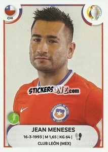 Cromo Jean Meneses - CONMEBOL Copa América 2021
 n. CHI20 - Panini