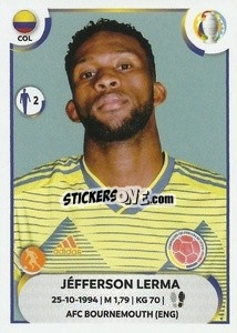 Sticker Jéfferson Lerma - CONMEBOL Copa América 2021
 n. COL15 - Panini