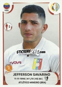 Cromo Jefferson Savarino - CONMEBOL Copa América 2021
 n. VEN18 - Panini