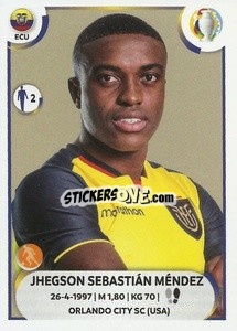 Sticker Jhegson Sebastián Méndez - CONMEBOL Copa América 2021
 n. ECU11 - Panini