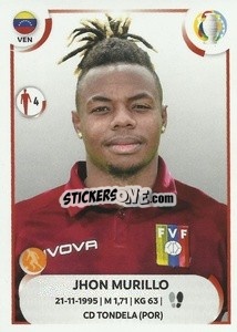 Sticker Jhon Murillo - CONMEBOL Copa América 2021
 n. VEN20 - Panini