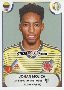Sticker Johan Mojica - CONMEBOL Copa América 2021
 - Panini