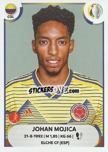 Cromo Johan Mojica - CONMEBOL Copa América 2021
 n. COL12 - Panini