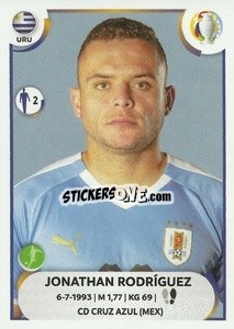 Sticker Jonathan Rodríguez - CONMEBOL Copa América 2021
 n. URU19 - Panini