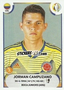 Sticker Jorman Campuzano - CONMEBOL Copa América 2021
 n. COL17 - Panini