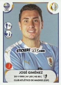 Sticker José Giménez - CONMEBOL Copa América 2021
 n. URU8 - Panini