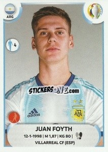 Sticker Juan Foyth - CONMEBOL Copa América 2021
 - Panini
