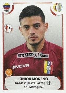 Sticker Júnior Moreno - CONMEBOL Copa América 2021
 n. VEN17 - Panini