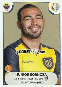 Sticker Junior Sornoza - CONMEBOL Copa América 2021
 n. ECU13 - Panini