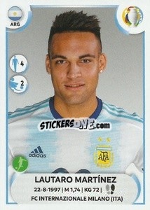 Sticker Lautaro Martínez - CONMEBOL Copa América 2021
 n. ARG24 - Panini