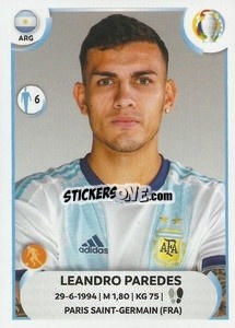 Sticker Leandro Paredes - CONMEBOL Copa América 2021
 n. ARG11 - Panini