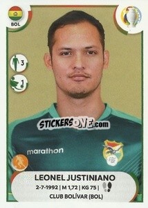 Sticker Leonel Justiniano - CONMEBOL Copa América 2021
 - Panini