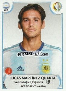 Sticker Lucas Martínez Quarta - CONMEBOL Copa América 2021
 n. ARG6 - Panini