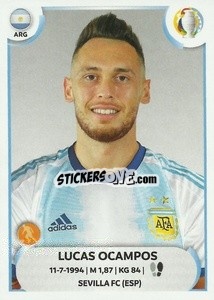 Cromo Lucas Ocampos - CONMEBOL Copa América 2021
 n. ARG17 - Panini