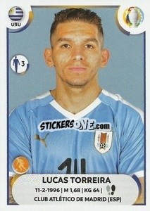 Sticker Lucas Torreira - CONMEBOL Copa América 2021
 n. URU13 - Panini