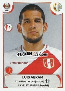 Sticker Luis Abram - CONMEBOL Copa América 2021
 - Panini