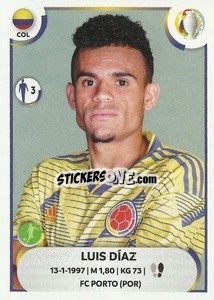 Sticker Luis Díaz - CONMEBOL Copa América 2021
 n. COL21 - Panini