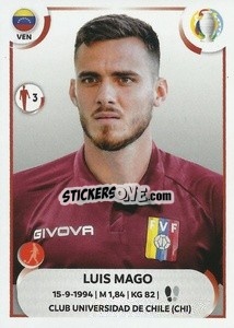 Sticker Luis Mago - CONMEBOL Copa América 2021
 n. VEN5 - Panini