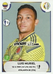 Sticker Luis Muriel - CONMEBOL Copa América 2021
 n. COL23 - Panini