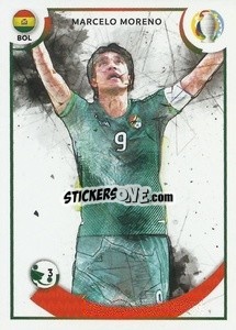 Sticker Marcelo Moreno (Bolivia) - CONMEBOL Copa América 2021
 n. GOL11 - Panini