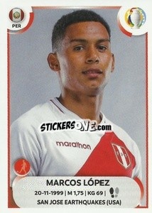 Sticker Marcos López - CONMEBOL Copa América 2021
 n. PER5 - Panini