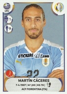 Sticker Martín Cáceres - CONMEBOL Copa América 2021
 n. URU7 - Panini