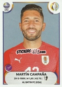 Sticker Martín Campaña - CONMEBOL Copa América 2021
 n. URU5 - Panini