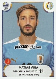 Sticker Matías Viña - CONMEBOL Copa América 2021
 n. URU10 - Panini