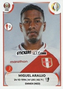 Sticker Miguel Araujo - CONMEBOL Copa América 2021
 n. PER6 - Panini