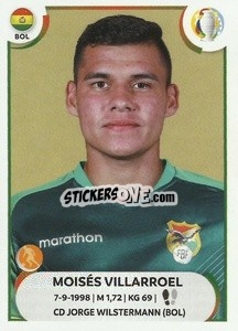 Sticker Moisés Villarroel - CONMEBOL Copa América 2021
 n. BOL17 - Panini