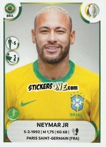 Sticker Neymar Jr - CONMEBOL Copa América 2021
 n. BRA22 - Panini