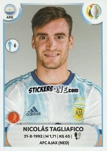 Sticker Nicolás Tagliafico - CONMEBOL Copa América 2021
 n. ARG10 - Panini