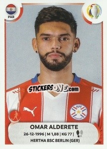 Sticker Omar Alderete - CONMEBOL Copa América 2021
 n. PAR8 - Panini