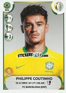 Sticker Philippe Coutinho - CONMEBOL Copa América 2021
 n. BRA18 - Panini