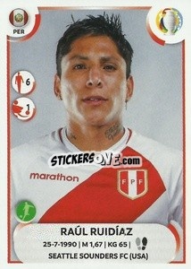 Sticker Raúl Ruidíaz - CONMEBOL Copa América 2021
 n. PER23 - Panini
