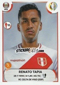Sticker Renato Tapia - CONMEBOL Copa América 2021
 n. PER15 - Panini