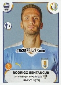 Sticker Rodrigo Bentancur - CONMEBOL Copa América 2021
 n. URU15 - Panini