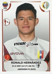 Sticker Ronald Hernández - CONMEBOL Copa América 2021
 n. VEN12 - Panini