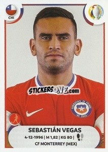 Sticker Sebastián Vegas - CONMEBOL Copa América 2021
 n. CHI11 - Panini