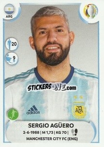 Sticker Sergio Agüero - CONMEBOL Copa América 2021
 n. ARG21 - Panini