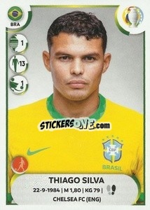 Sticker Thiago Silva - CONMEBOL Copa América 2021
 n. BRA7 - Panini
