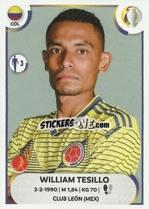 Sticker William Tesillo - CONMEBOL Copa América 2021
 n. COL11 - Panini
