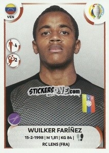 Sticker Wuilker Faríñez - CONMEBOL Copa América 2021
 n. VEN4 - Panini